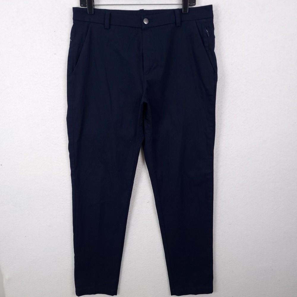 Lululemon Commission Slim-Fit Pant Men 33x31  Navy Blue Chino Tech Stretch Pants